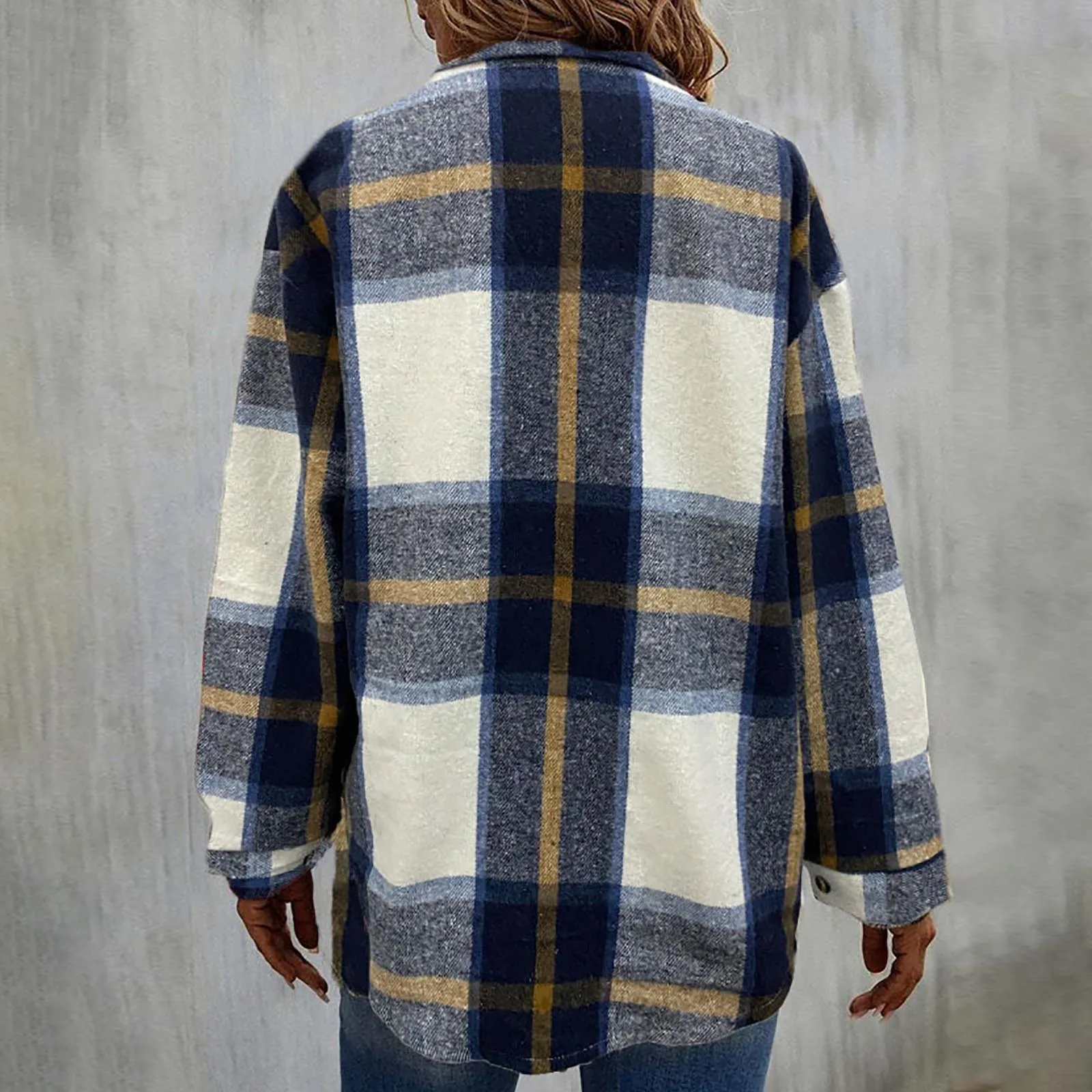 Womens Plaid Shacket Jacket Fall Fashion Hooded Long Sleeve Coats Long Sleeve Winter for Women Jacket Womens Tan Long Coat