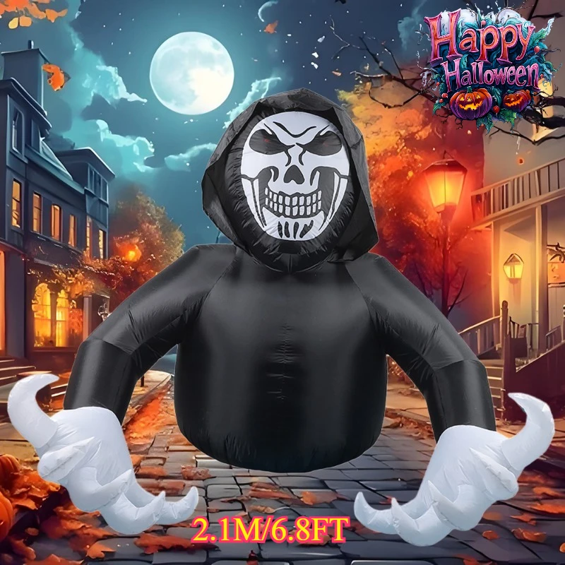 

6.8FT Inflatable Toys Skeleton Spooky Ghost Halloween Decorations Outside Grim Reaper Giant Scary Blow Up Yard Decor Inflatables