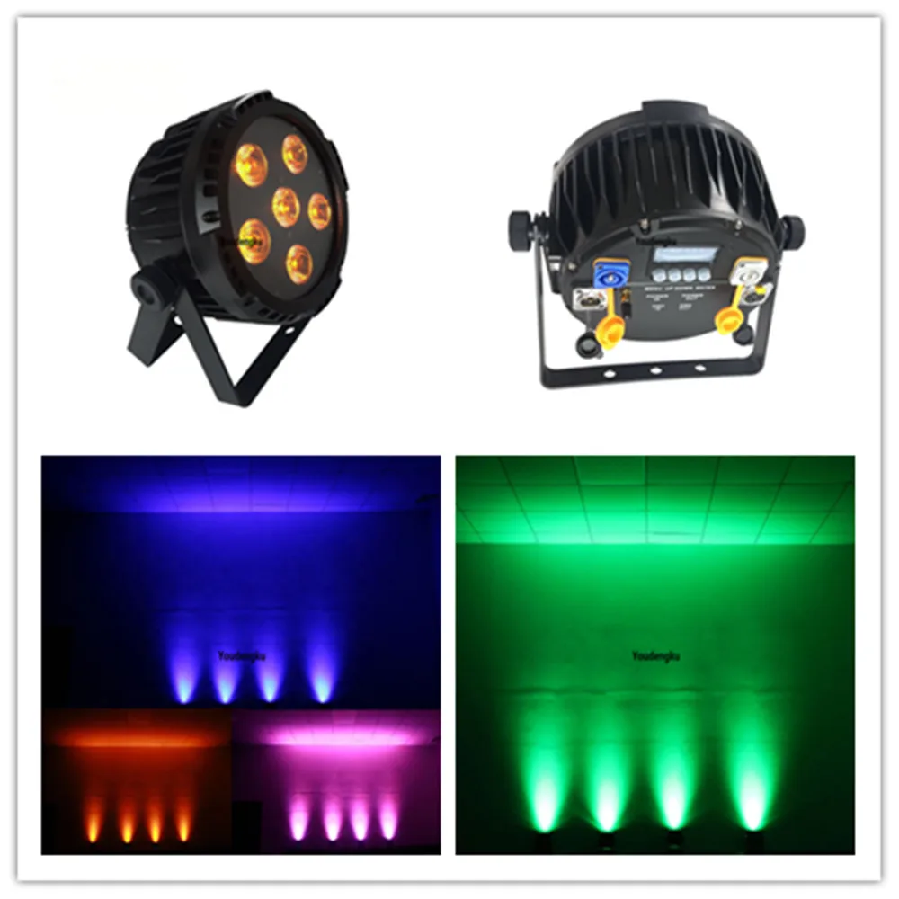 

6x18w RGBWA+UV 6IN1 Battery Powered Wireless LED Uplights DMX Waterproof Led Par Outdoor Wash Party Light