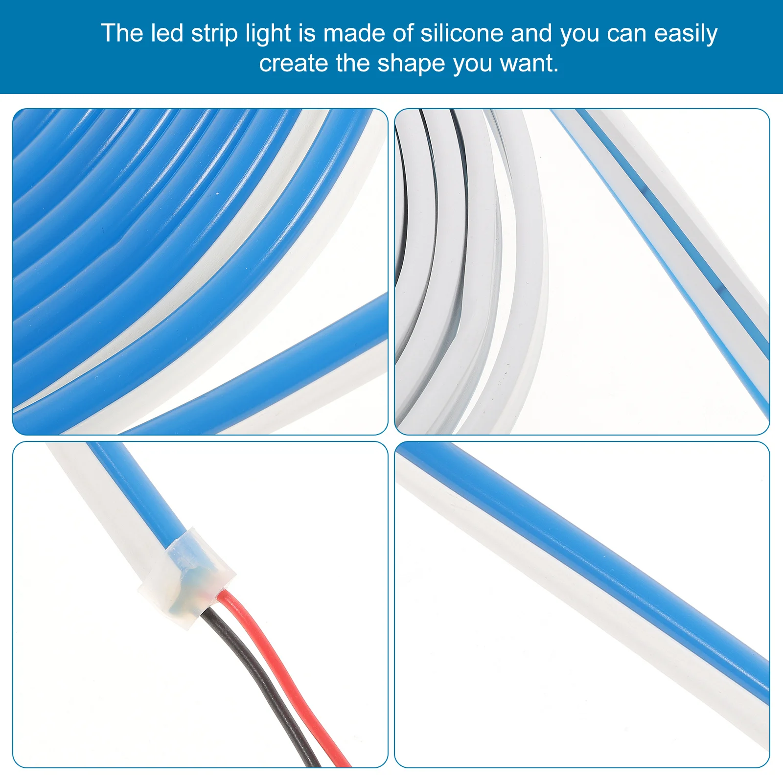 5 Meter wasserdichter LED-Streifen für den Außenbereich, DIY, schneidbarer, flexibler Silikon-Lichtstreifen für dekorative Innenbeleuchtung im Innen- und Außenbereich