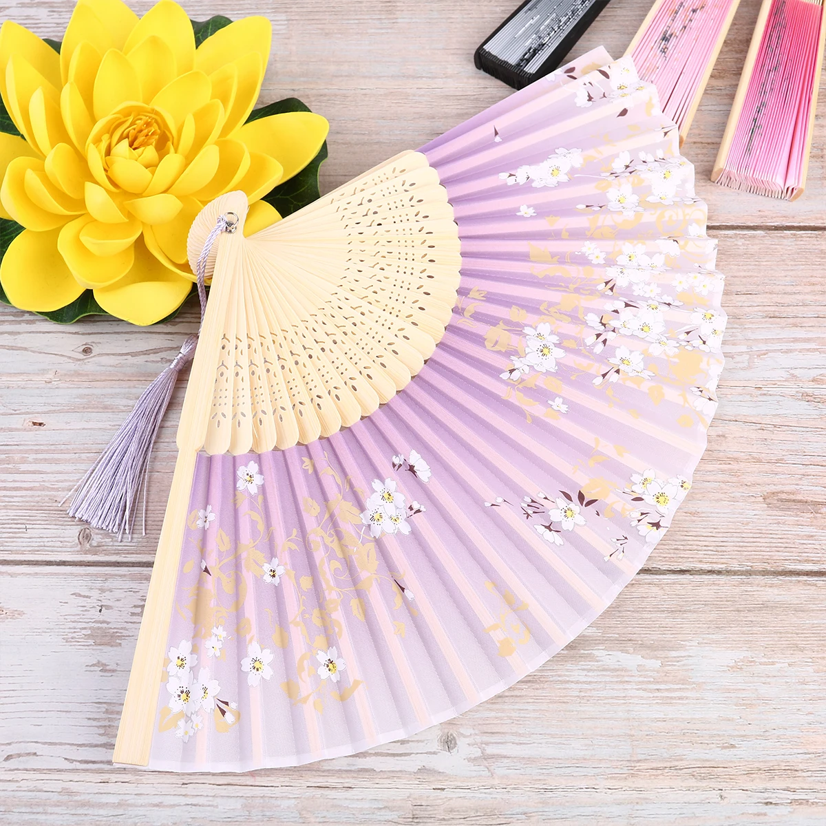 

Folding Fan Crafts Handheld Portable Dance Fans Lightweight Compact Decorative Art Fans for Women Japanese Style Home Decor