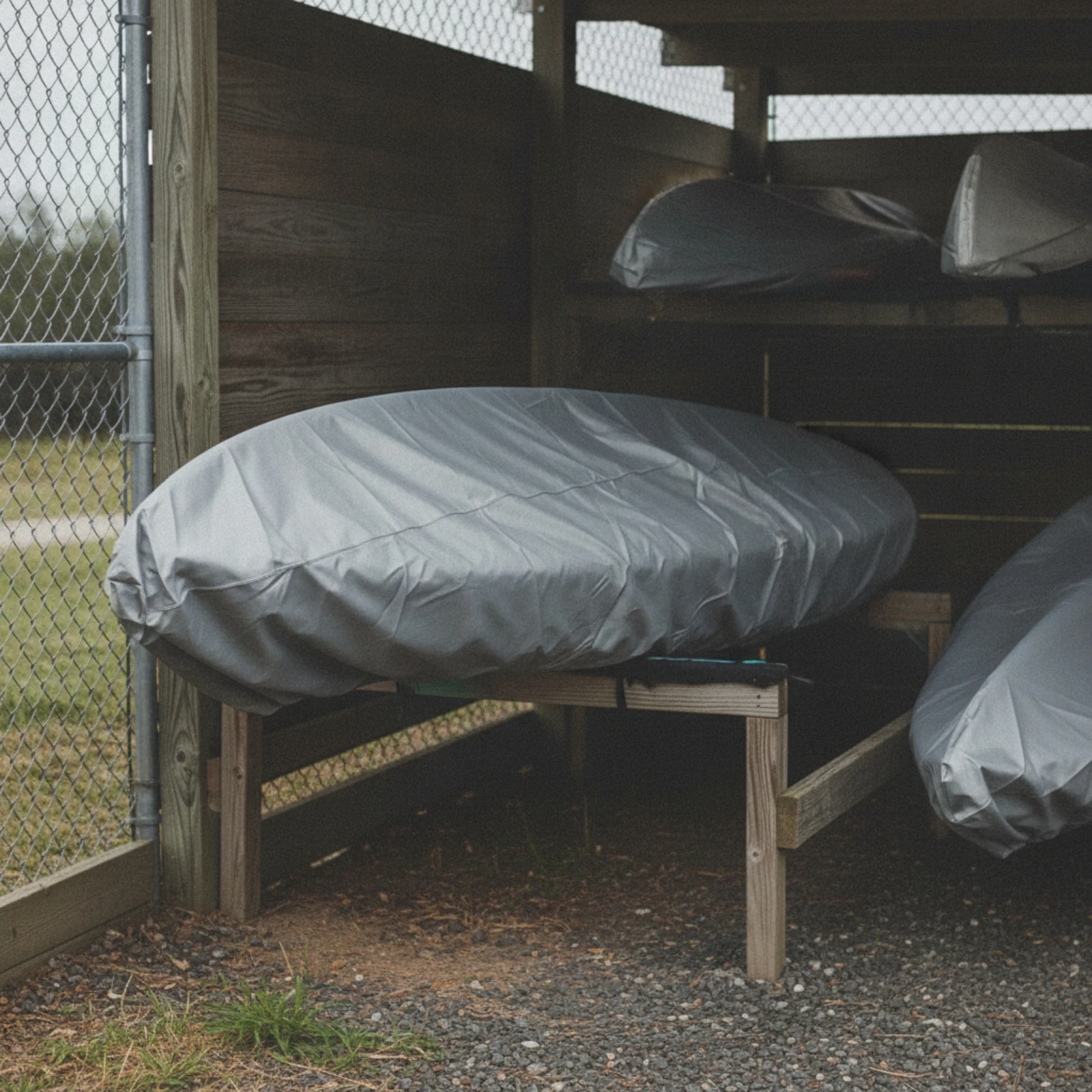 Kayak Cover with Elastic Hem Dustproof Kayak Cover Long-Lasting Outdoor for Kayakers, Garage Storage, Transport