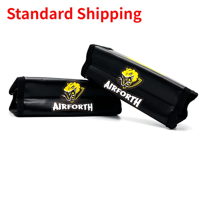 

AIRFORTH Black 185X75X60mm Fireproof Waterproof Explosion-Proof Portable Lipo Battery Safety Bag for RC Airplane FPV Drones