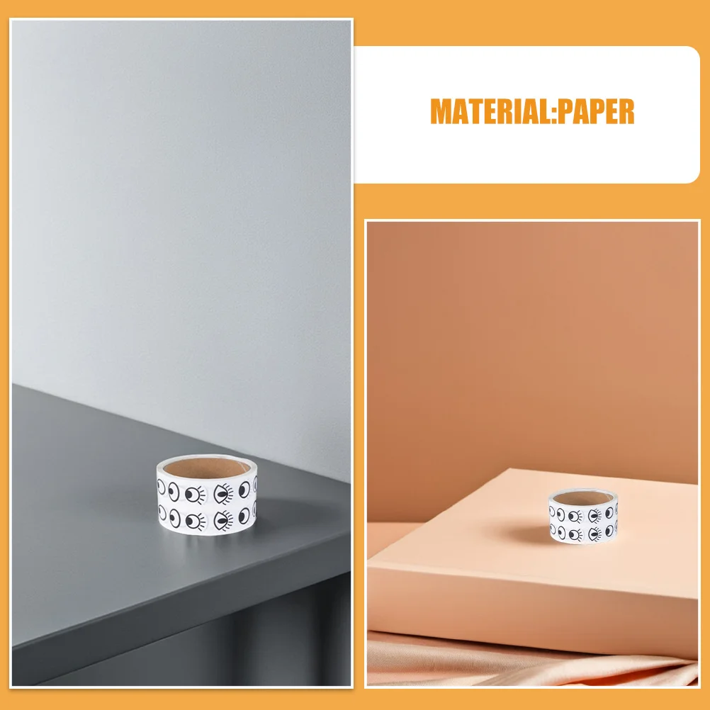 2 لفات من ملصقات عيون الكرتون الإبداعية ذاتية اللصق عيون جوجلي للأطفال DIY الحرف اليدوية ملصقات مقلة العين الممتعة للأطفال في المدرسة