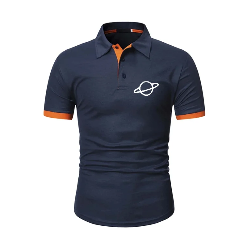 Polo de luxo de alta qualidade masculino, camisa de golfe estampada, verão fitness ao ar livre, camiseta de secagem rápida, nova moda, 2022