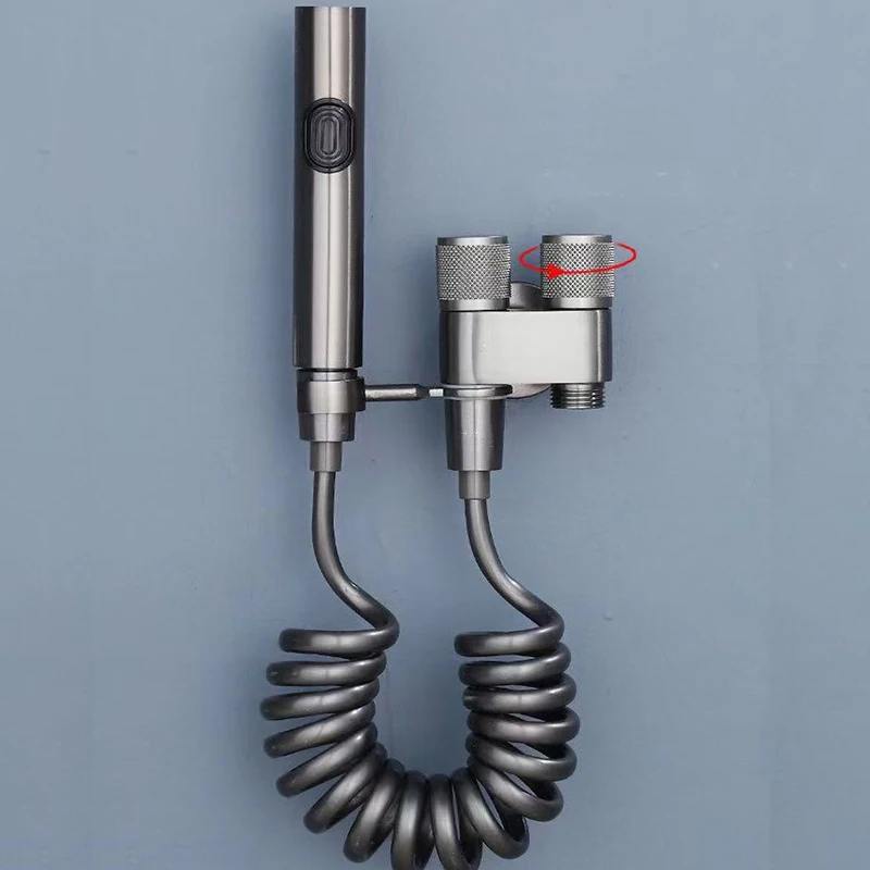 

Bidet toilet sprayer set spray water bathroom handheld bidet sprayer toilet shower double outlet angle valve toilet accessories