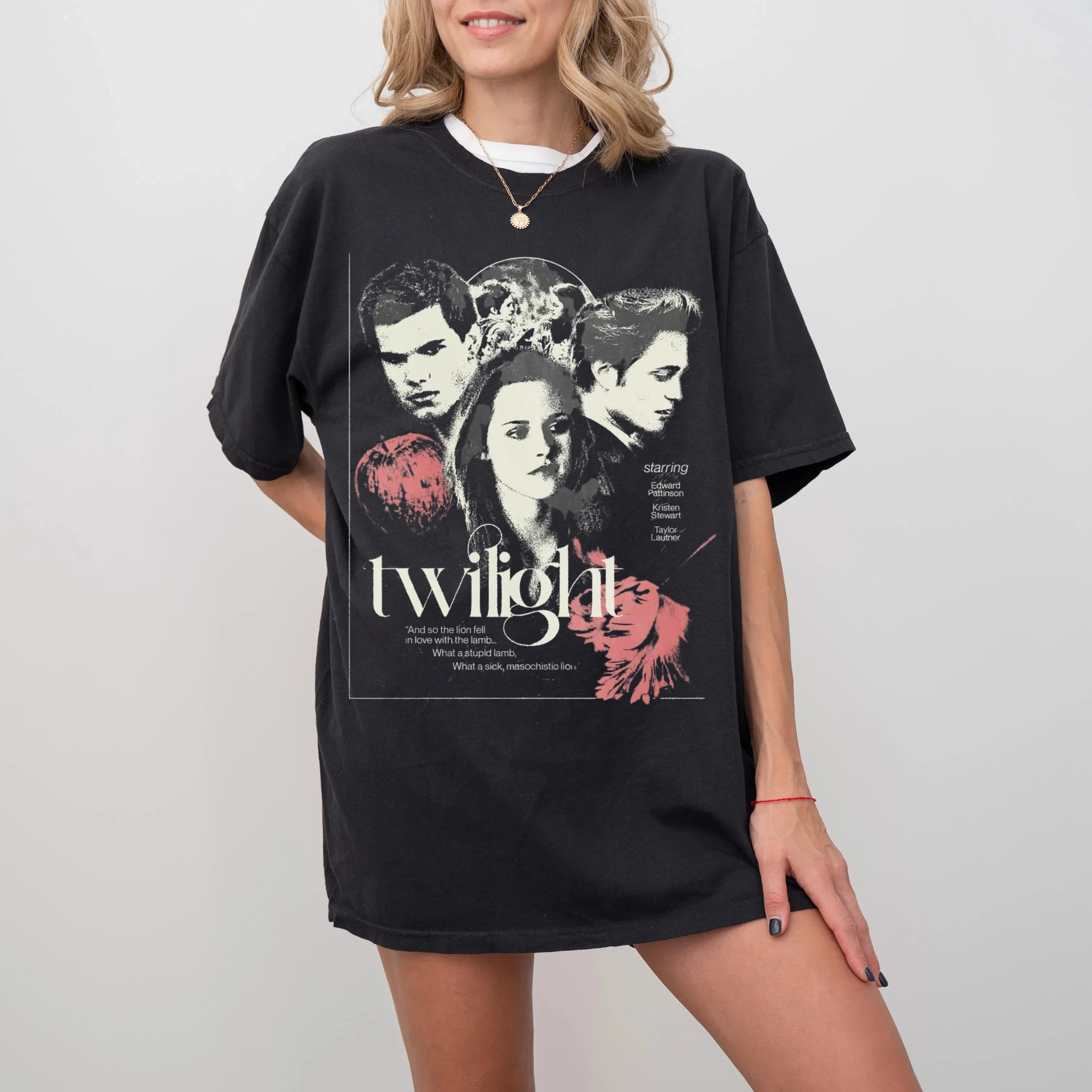 

Twilight 100% Pure Cotton Shirt Retro Twilight Fans Homage T-Gift for Book Lover Twilight Saga Comic Vampires Wolves Romance Y2K