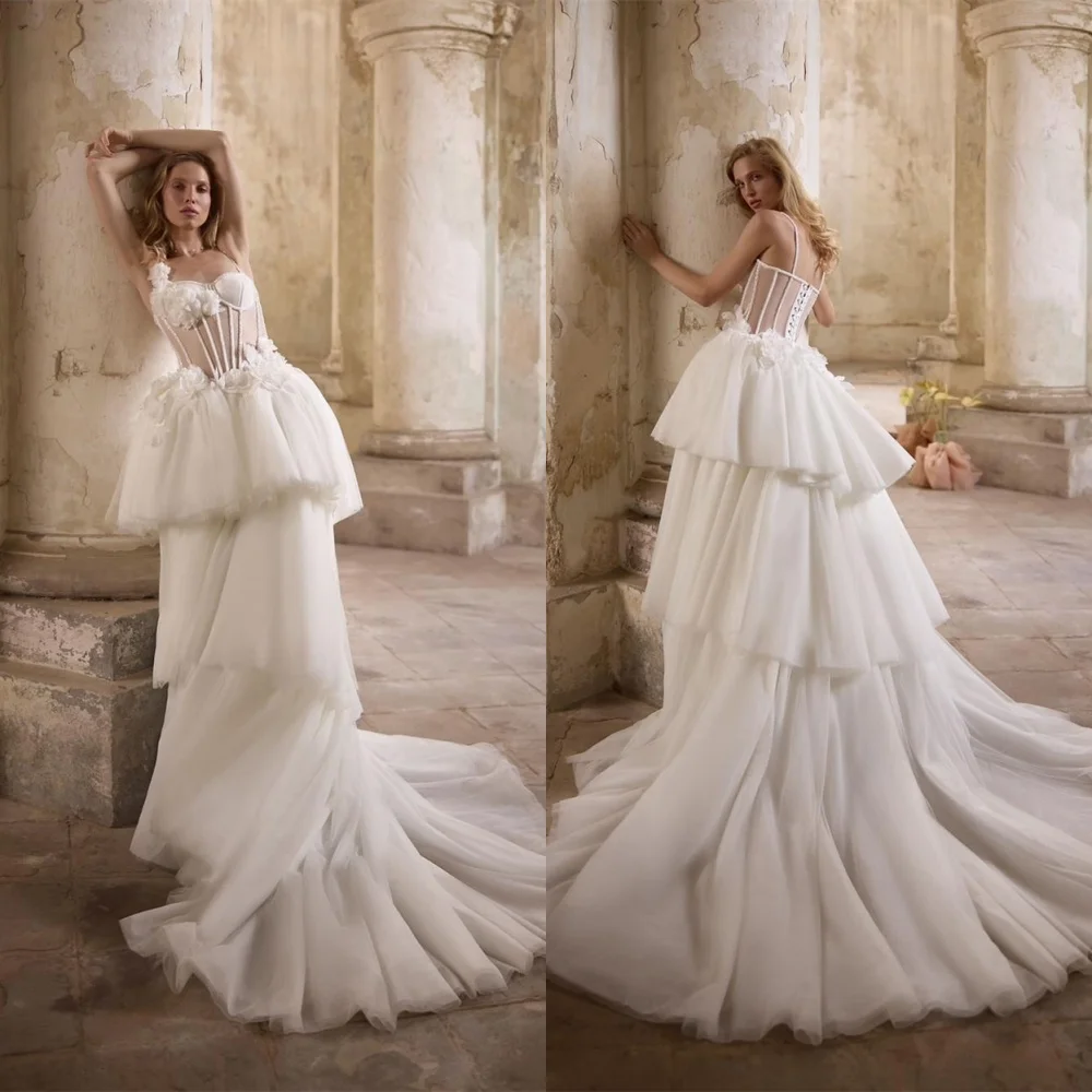 Customized Simple White Sweetheart Heavy Industry Wedding Dresses	Luxury Long Dresses Earthy Wedding Dress Wedding Dress