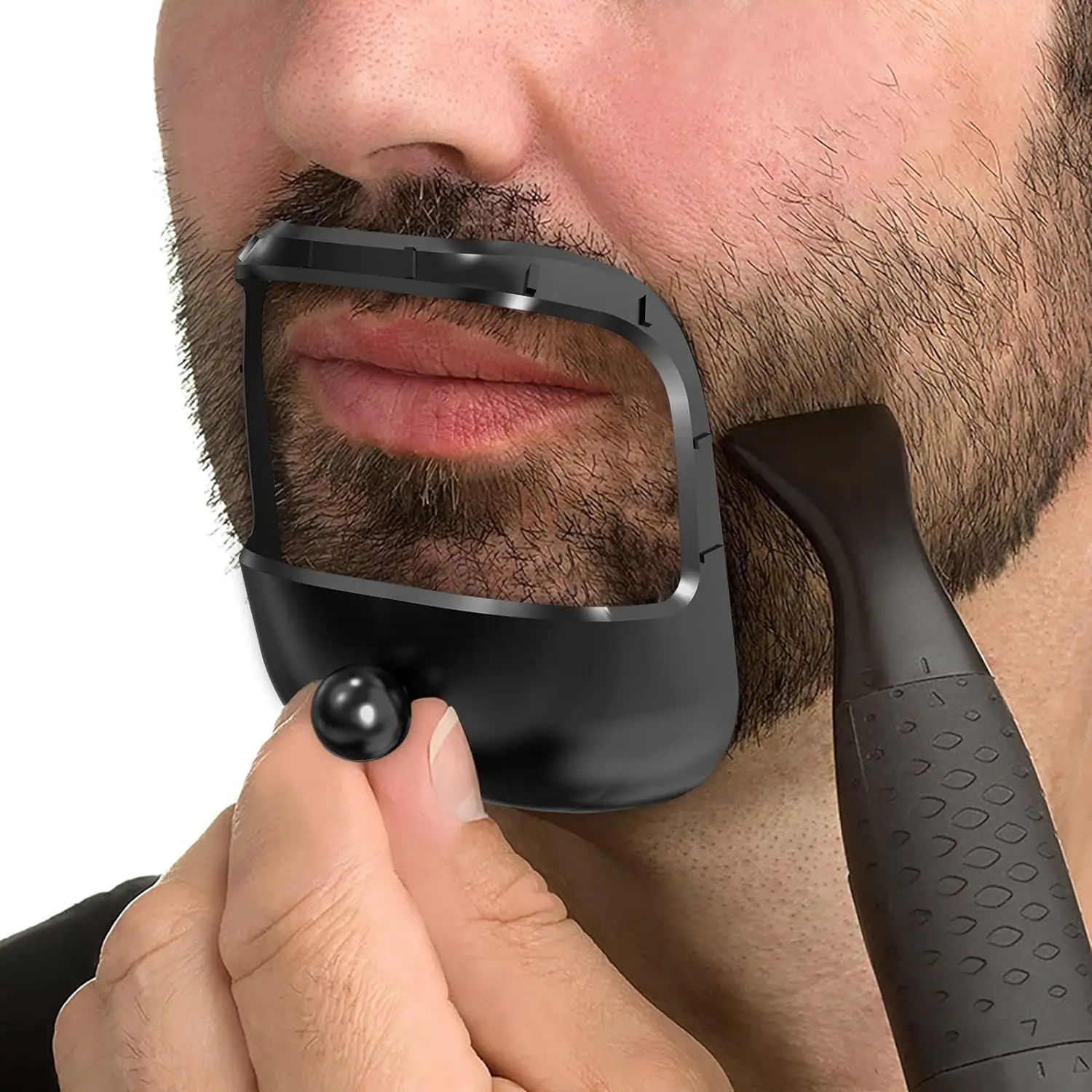 5pcs/Set Black & White Beard Shaping Tool – Styling Template & Guide for Goatee & Full Beard Grooming