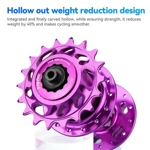 Imagen 2 del producto TANKE-Kit de conversión de volante de inercia de marcha única, 18T, engranaje de Cassette HG, piñón de bicicleta de carretera MTB para cadena de rueda libre, aleación de aluminio 7075