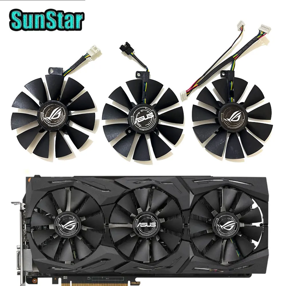 New 87MM FDC10U12S9-C FDC10H12S9-C GTX1080 GPU Cooling Fan For ASUS ROG Strix GTX 1060 1070 1080 1080Ti GTX 980 RX480 Video Card