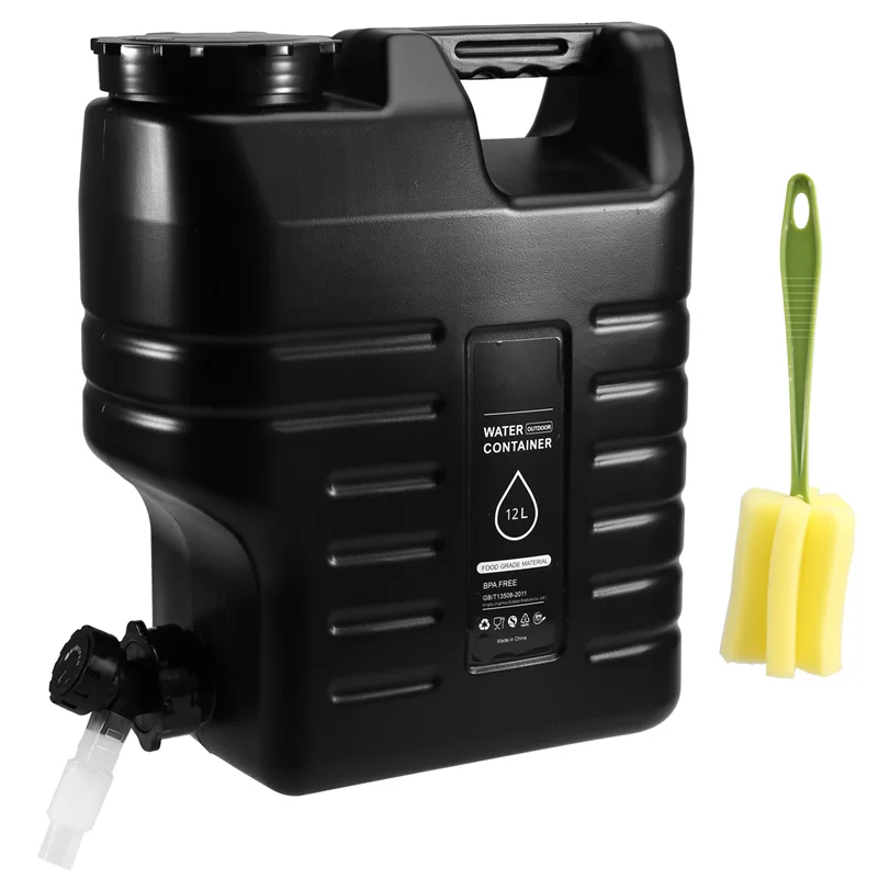 

NALFI-12L Water Bucket Large Capacity Portable Drinking Water Canister With Detachable Faucet No Leakage For Outdoor Travel