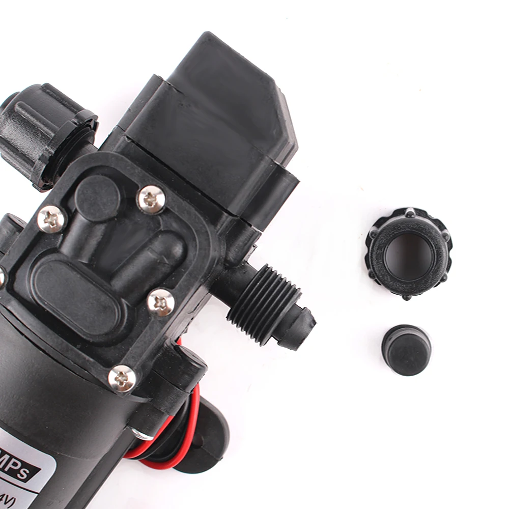 DC 12V 130PSI 6L/Min น้ำแรงดันสูงไดอะแฟรม Self Priming Pump 70W 72W EU แหล่งจ่ายไฟ6A ท่อแหล่งจ่ายไฟ220V