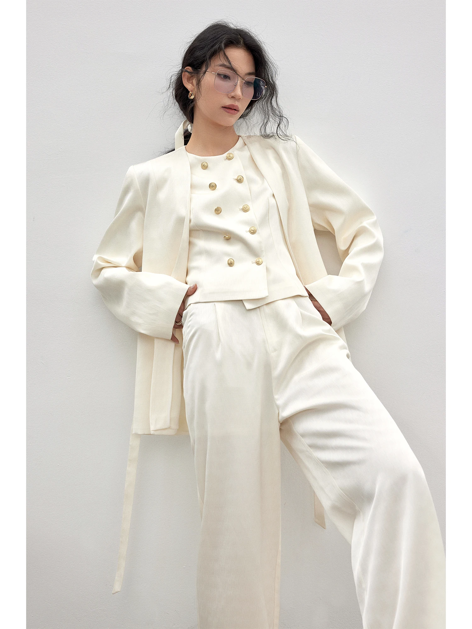 

Комплект из жилета и брюк с широкими штанинами из вельвета Owyee Elite, с длинным рукавом и V-образным вырезом, для женщин 25-35 лет