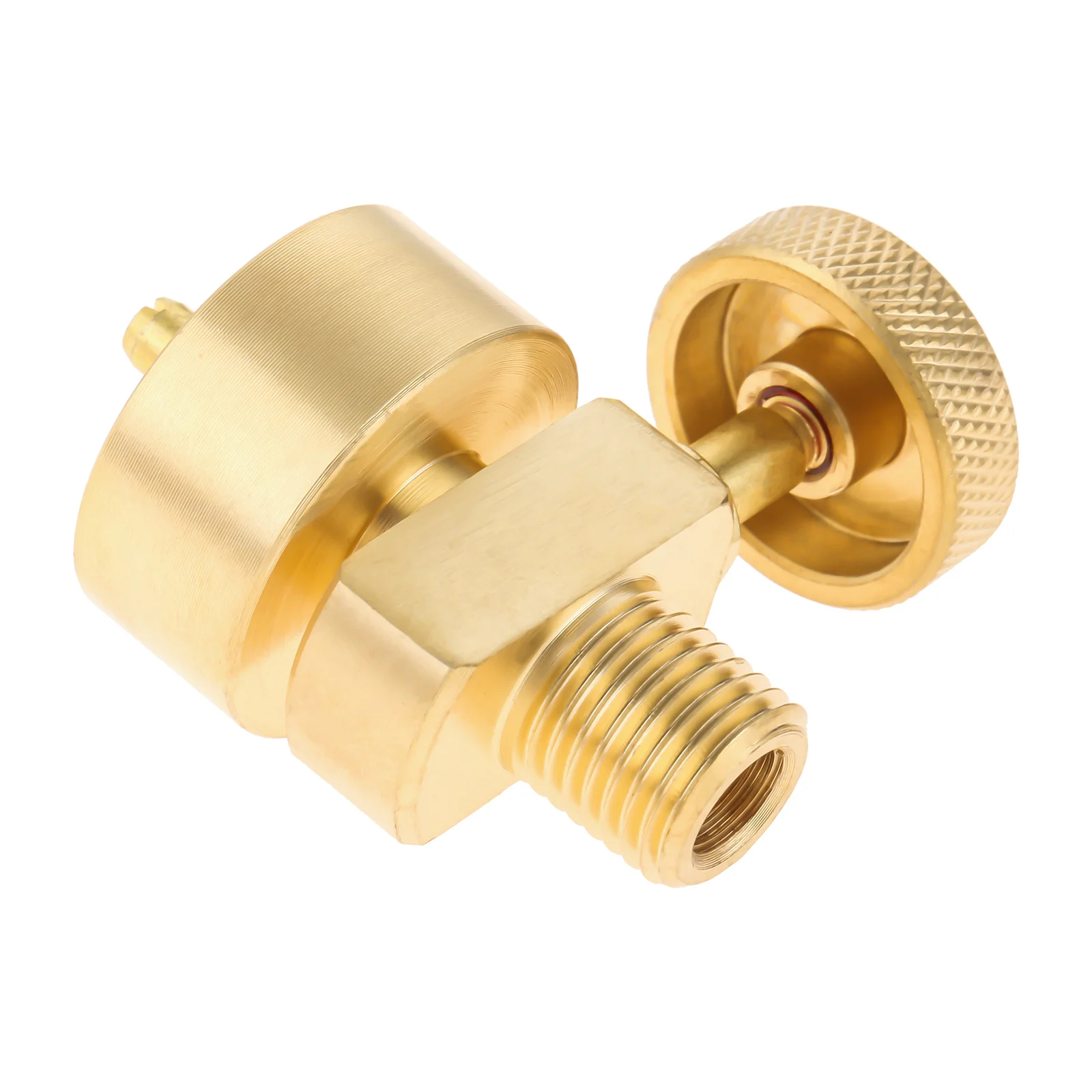 Solid Brass 1LB Propane Gas Disposal Cylinder Bottle Adapter Valve +1/4