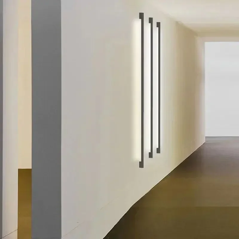 Imagem -05 - Moderno Minimalista Lâmpada de Parede Longa Luz Led Montada na Parede Sala Interior Fundo do Quarto Decoração para Casa Luminárias 110 v 220v