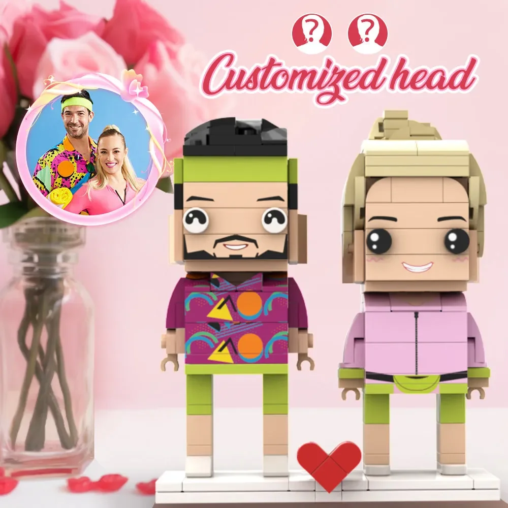 

Valentine's Day Gym Couple Brick Figures Personalized Couples Small Particle Gift For Love Birds On Building Blocks Character