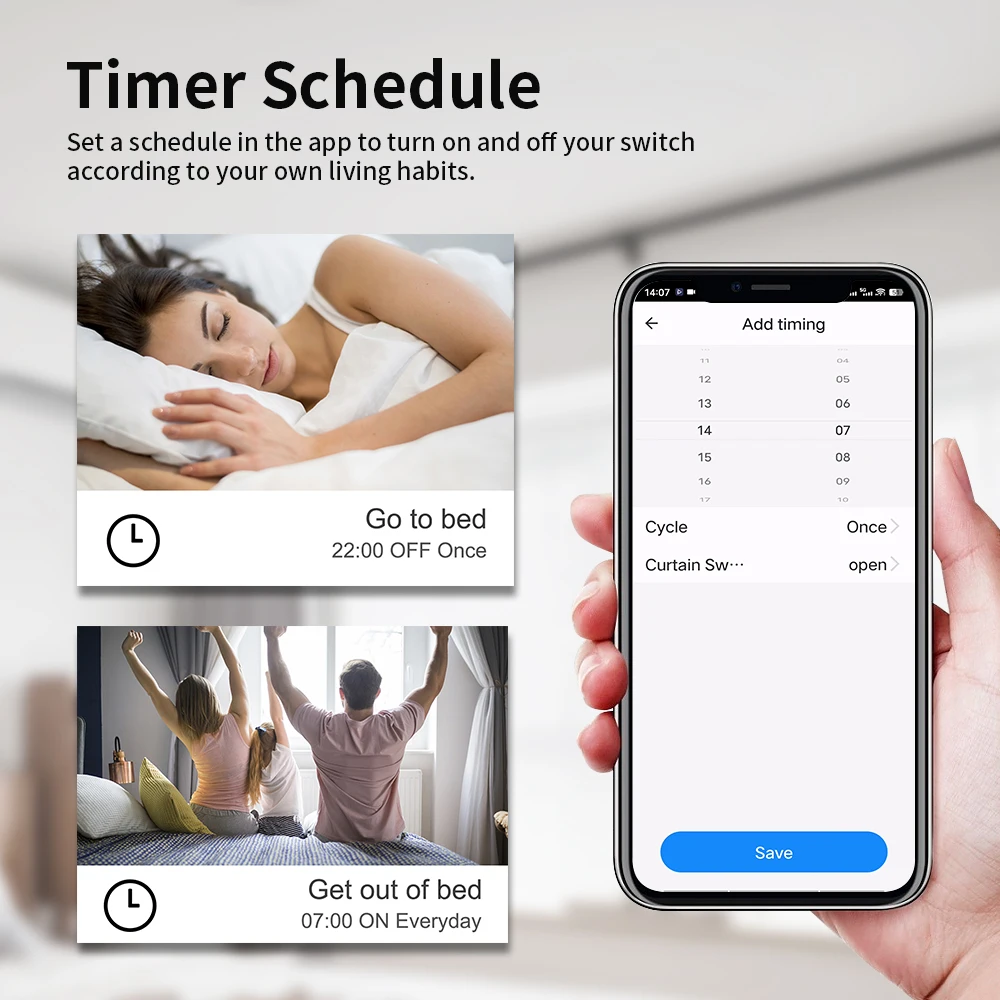 TNCE Tuya Modulo interruttore tenda wifi zigbee rf433mhz, interruttore motore otturatore tende a rullo, controllo intelligente vocale Alexa Google Home