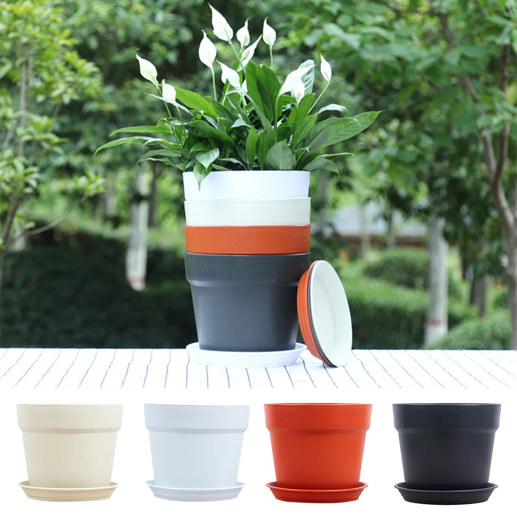 플라스틱 식물 냄비, 견고하고 내구성 있는 건축 부식 방지, 식물 수집이 용이하지 않음
