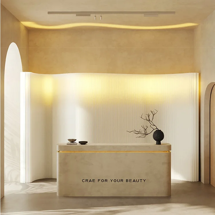 Paper screen partition luminous beauty salon women's clothing store background wall office exhibition simple