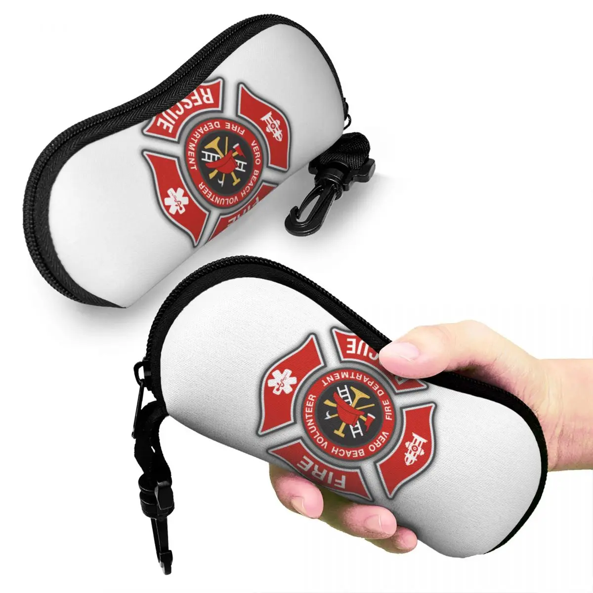 Fire Rescue Firefighter Shell Eyeglasses Protector Cases Cute Sunglass Case Glasses Pouch