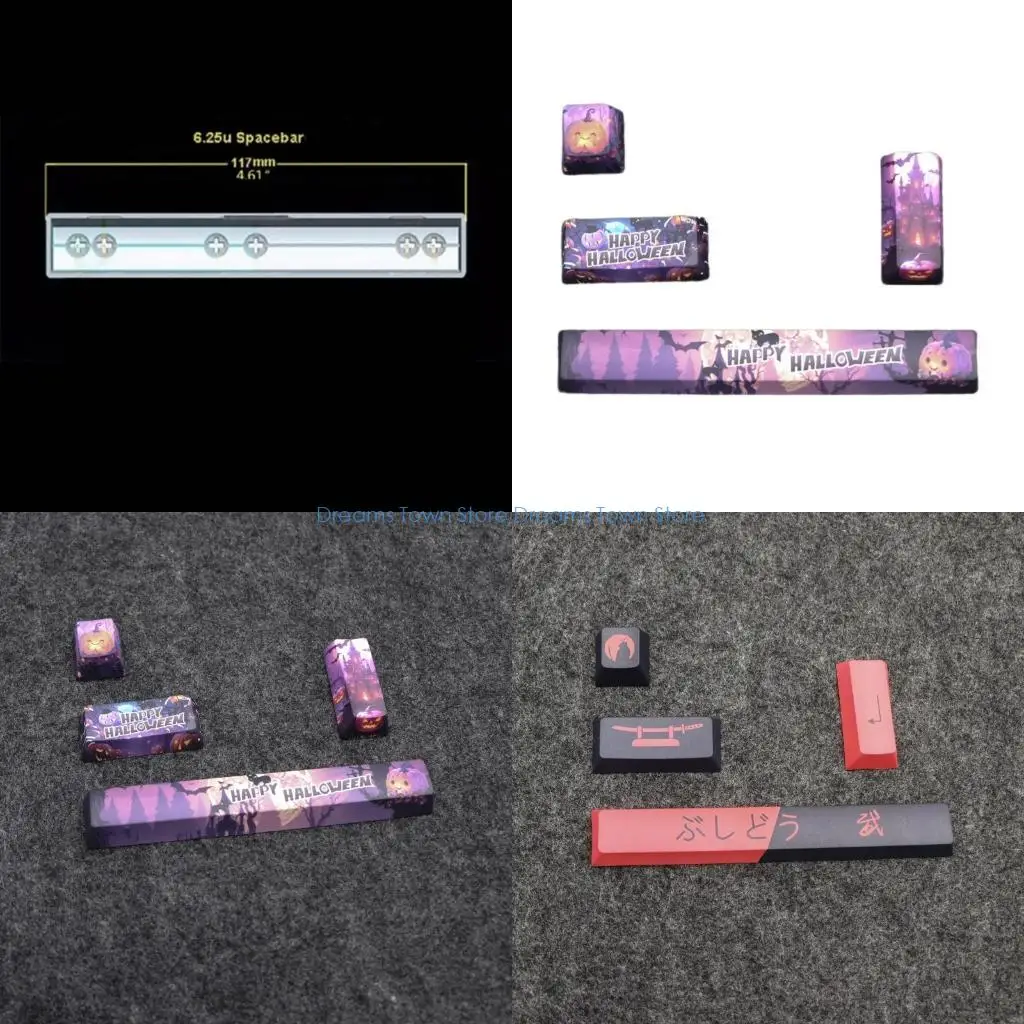HX6A 4Keys Esc Enter 6.25u Spacebar Replacement Keycaps for Mechanical Keyboards, OEM Customizable Heat Sublimated Process