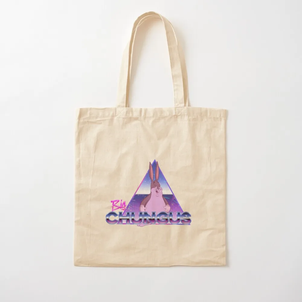 

Big Chungus (80s Aesthetic) Tote Bag bag for beach Women's tote bag shopping cart bags ecological bags Canvas Tote