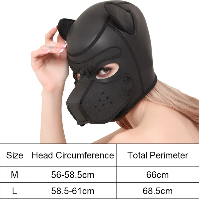 10 Colors New Puppy Sexy Cosplay Costumes Party Pu Leather Rubber Unisex Mask Funny Full Head Hood Masks for Dog Roleplay