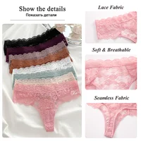 3Pcs Lace Sexy Thongs Women Low-Rise Briefs Sexy Soft Ladies Underwear Trendy Floral Underpants Female Flowery Panty Lingerie - Image 5
