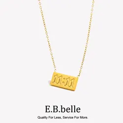 2026 Jewelry In Trend 11:11 Number Plate Square Pendant Necklace For Woman Stainless Steel Gold Silver Color Tarot Necklace