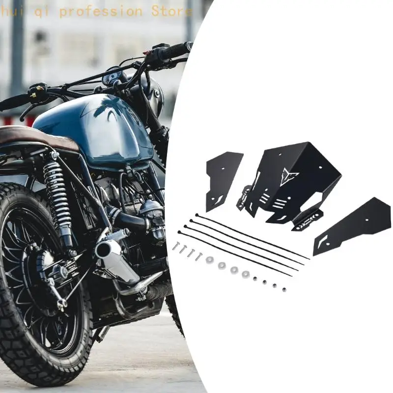 Schwarzes Motorrad-Frontschutz-Set für Stadtfahrten und Trail-Einsatz H8WE – Detail 7