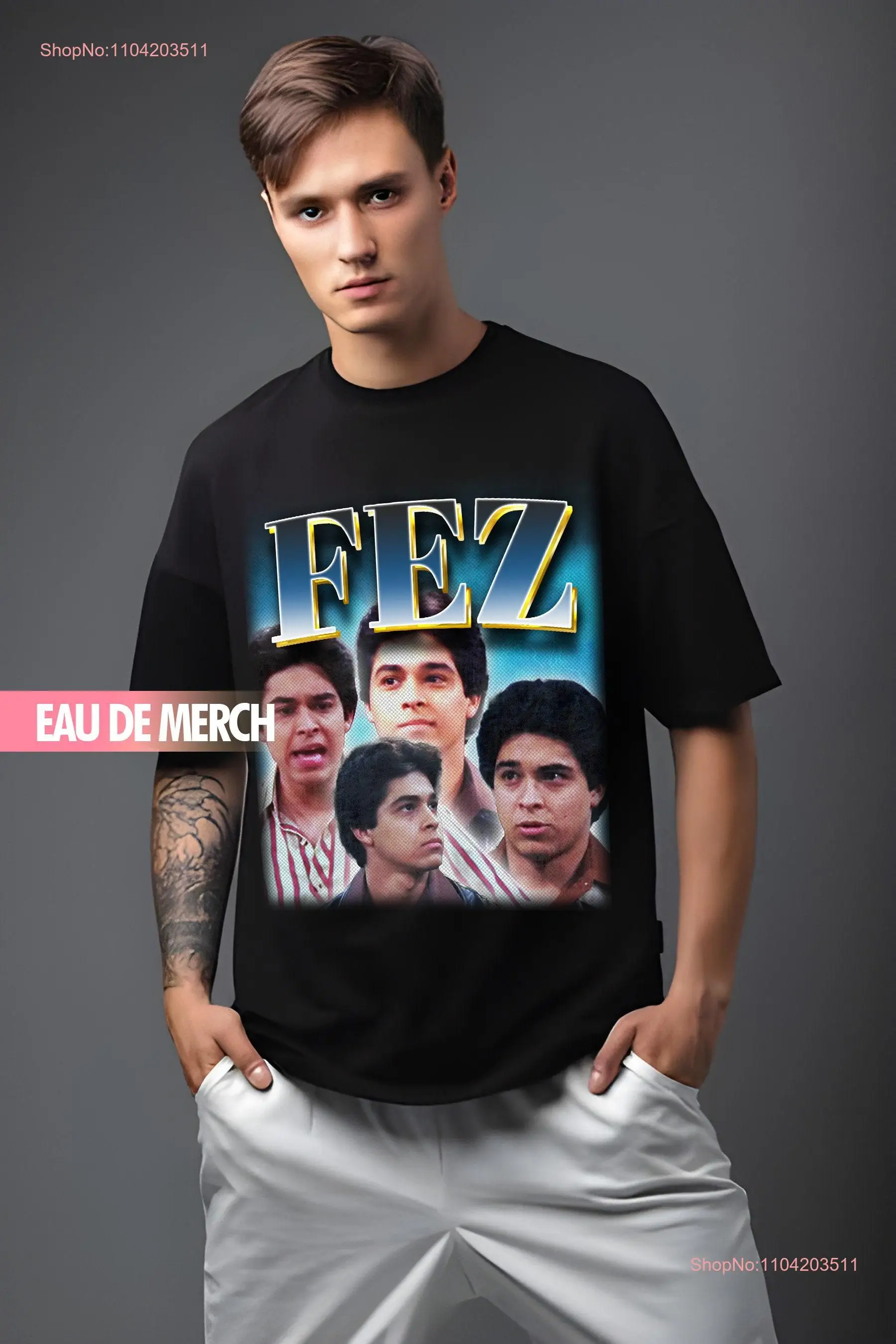 FEZ TEES Vintage T Shirt 90s Tribute Merch That 70s Show s Retro Homage Wilmer Valderrama Funny long or short sleeves