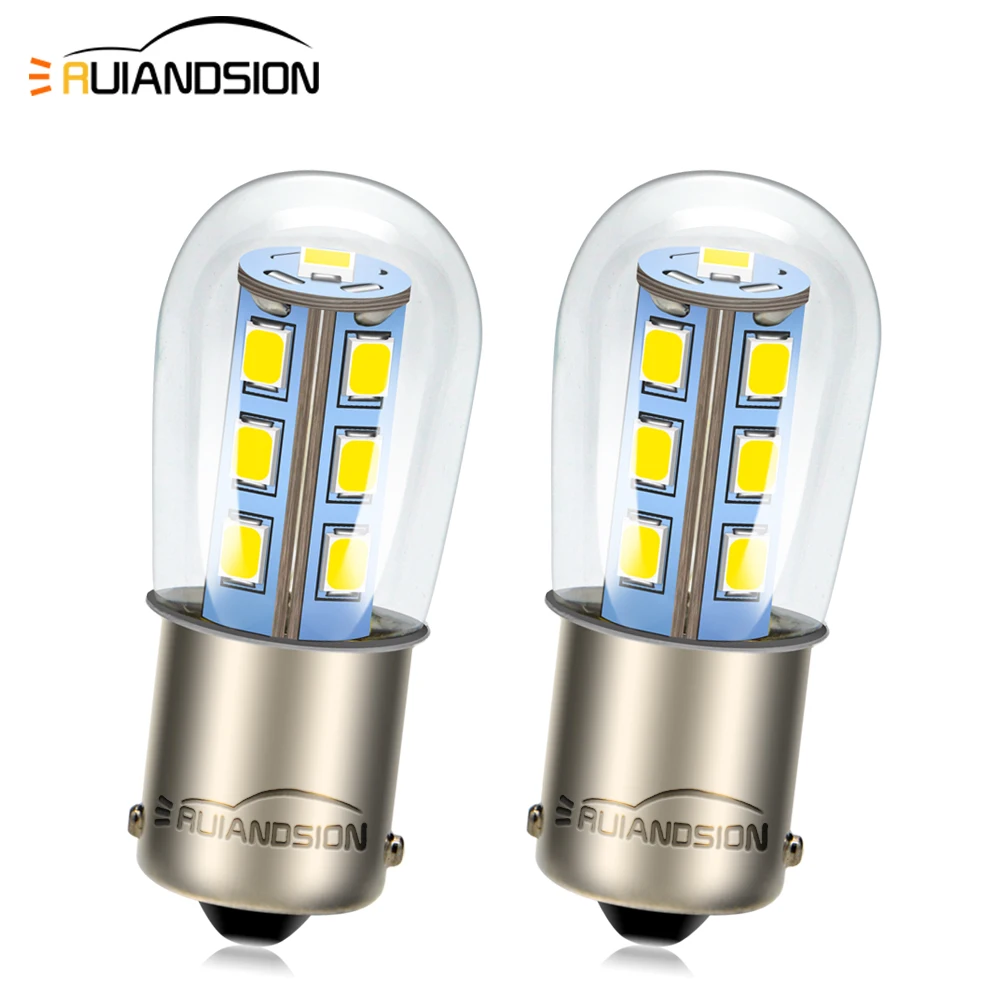 

2PCS 1156 BA15S LED Signal Lamp BA15D Led Lamp Car Warning Bulb DRL Light AC/DC 6V Car Brake Lights 6000K Auxiliary Driving Lamp