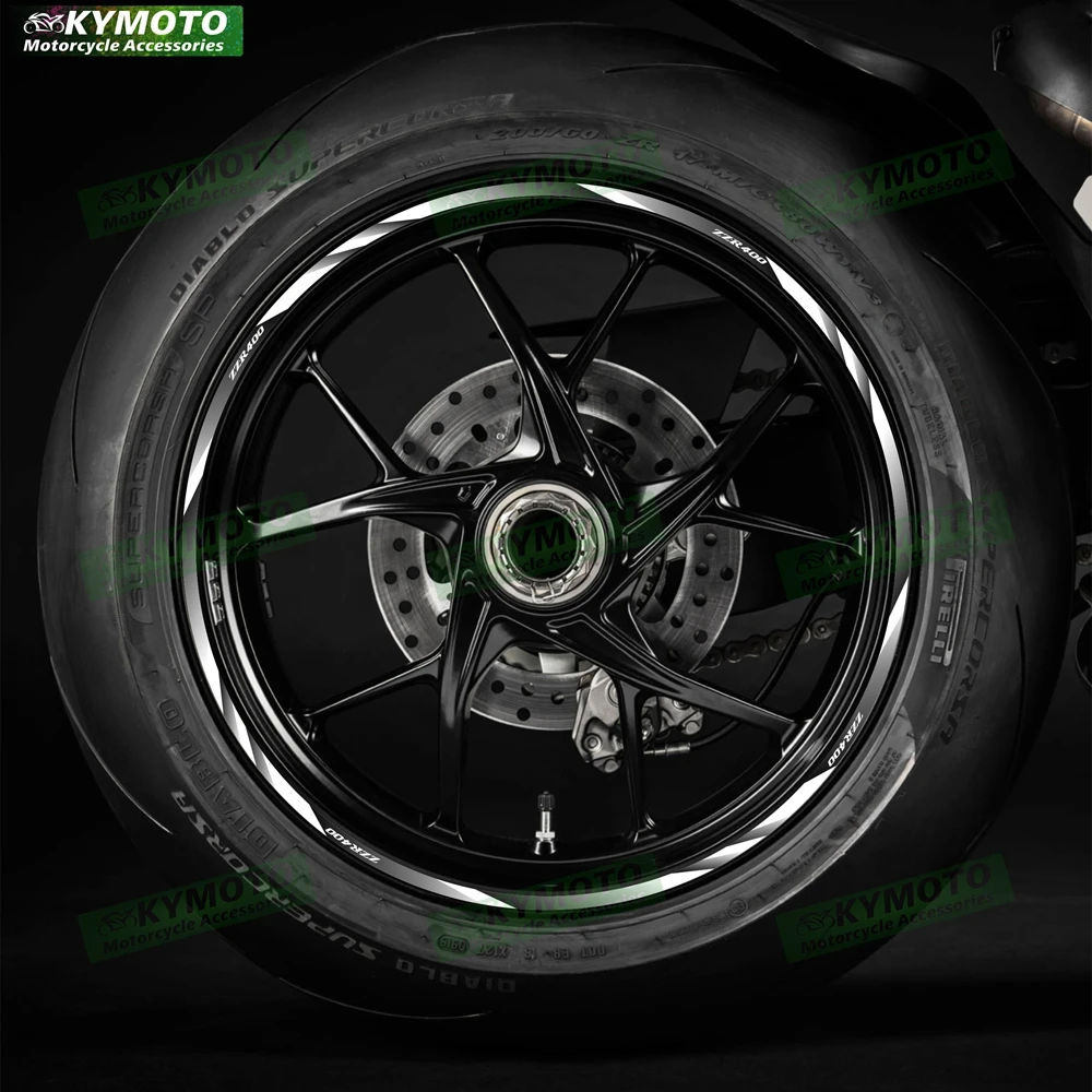 

For ZZR400 ZZR 400 reflective motorcycle wheel 17 inch sticker fairing hub decal rim stripe tape decal sticker decoration