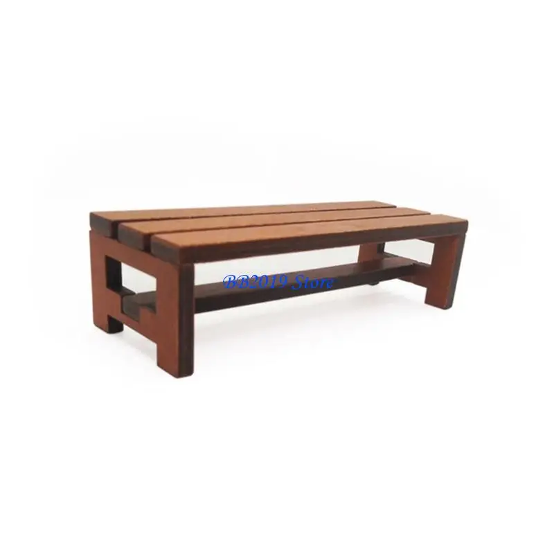 Q0KB Miniature Outdoor Benches for 1/12 Scale Dollhouses Gardens Setting