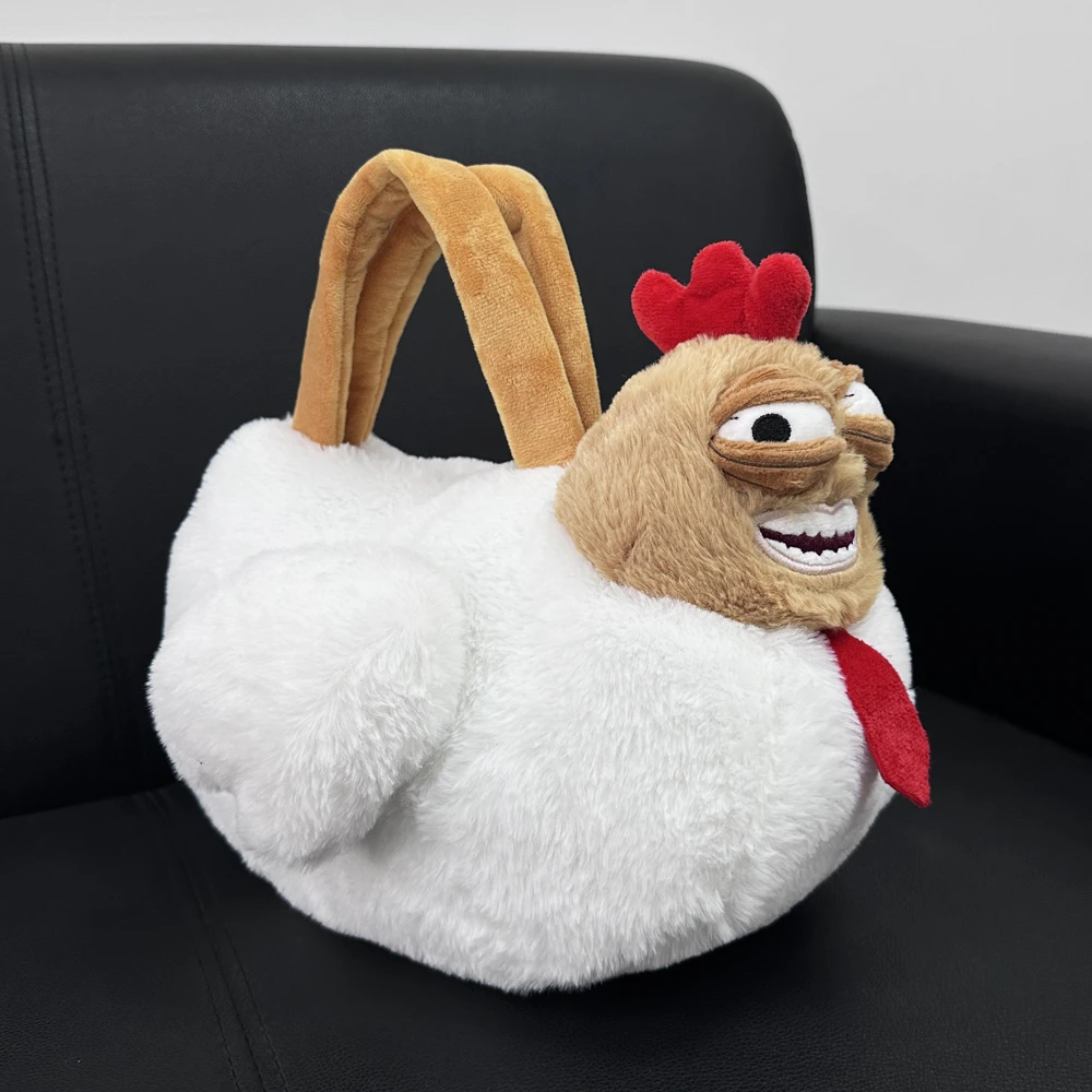 Borsa di peluche a forma di gallina da donna divertente borsa a tracolla a tracolla di pollo simpatico cartone animato borsa a tracolla da viaggio per borse da donna per ragazza