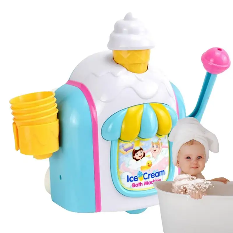 Bubble Ice Cream Maker Bath Toy Bathtub Ice Creams Machine Maker Bubble Ice Cream Maker Bubble Bath Toy For Kids Boys Girls