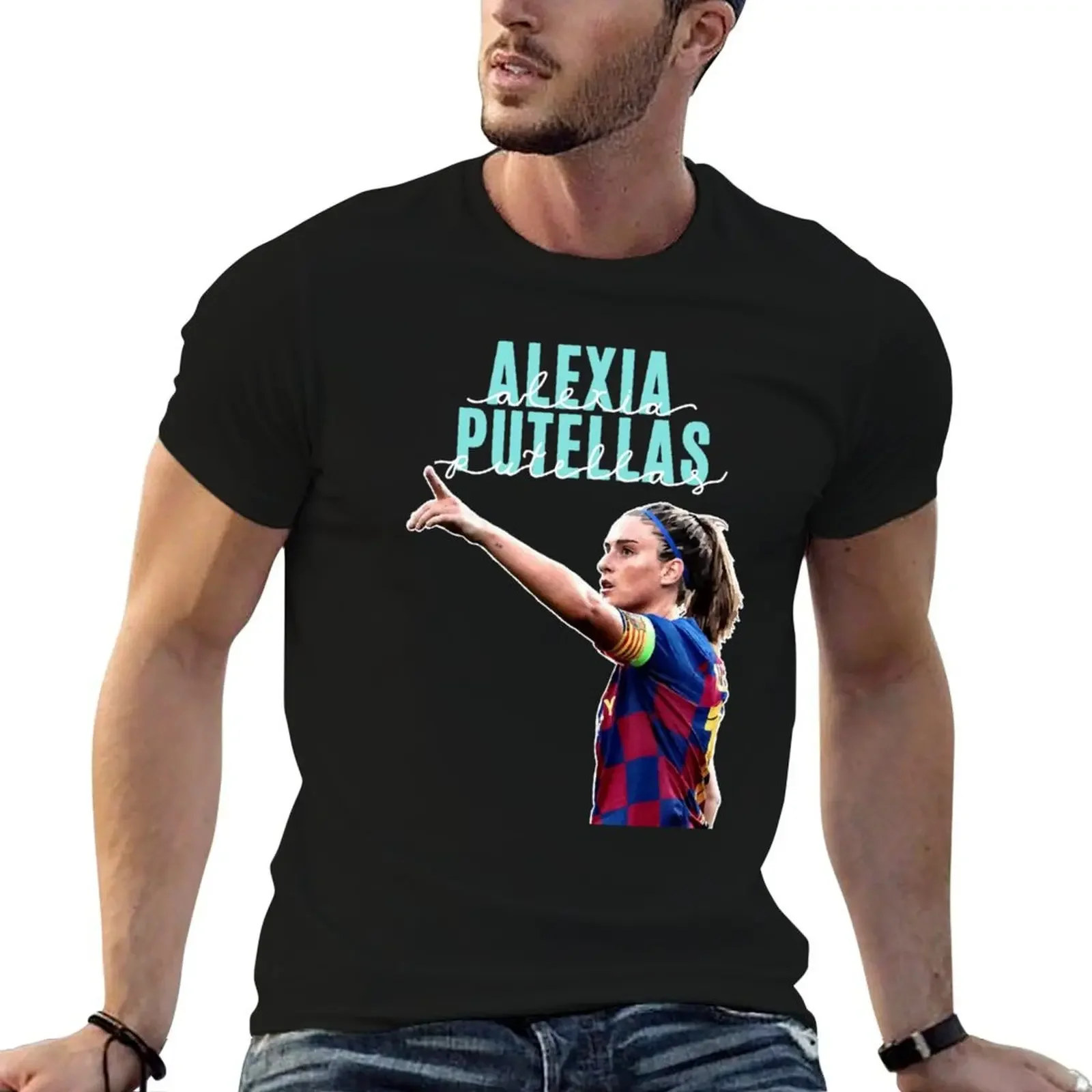 Alexia Putellas T-Shirt sweat customizeds man clothes aesthetic clothes men t shirts high quality