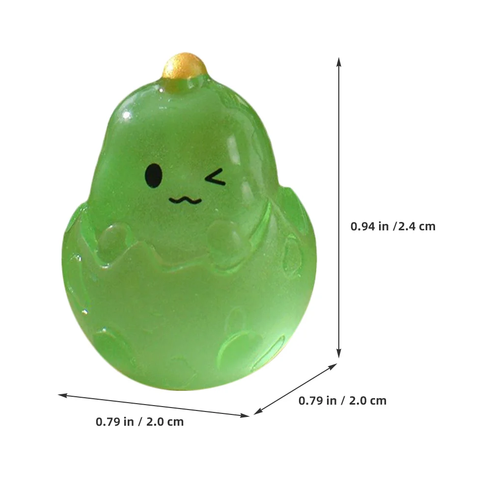 

4Pcs Night Light Dinosaur Decors Mini Resin Cute Cartoon Animals Miniature Garden Patio Bonsai Landscape Decor