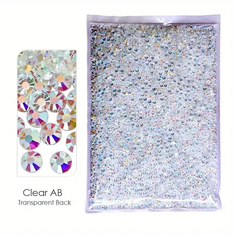 Wholesale Flatback Silver Bottom Resin Cтразы Non Hotfix Rhinestones in Big Package Glitter Crystals and Strass for Gatment