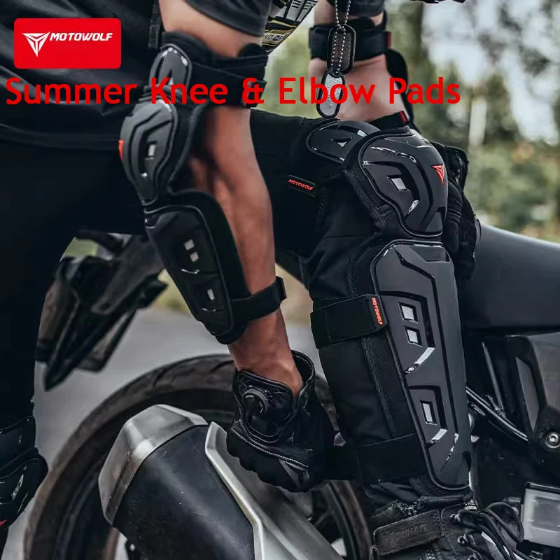 

Motowolf Breathable Motorcycle Knee Guards with D3O Armor Adjustable CE Certified Leg Cover Guard for Racing & MTB Protection