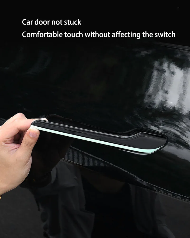 

Car Door Handle Sticker For Tesla Model 3/3+ Model Y Juniper Door Protector Wrap Cover Paste ABS Modification Accessories 4PCS