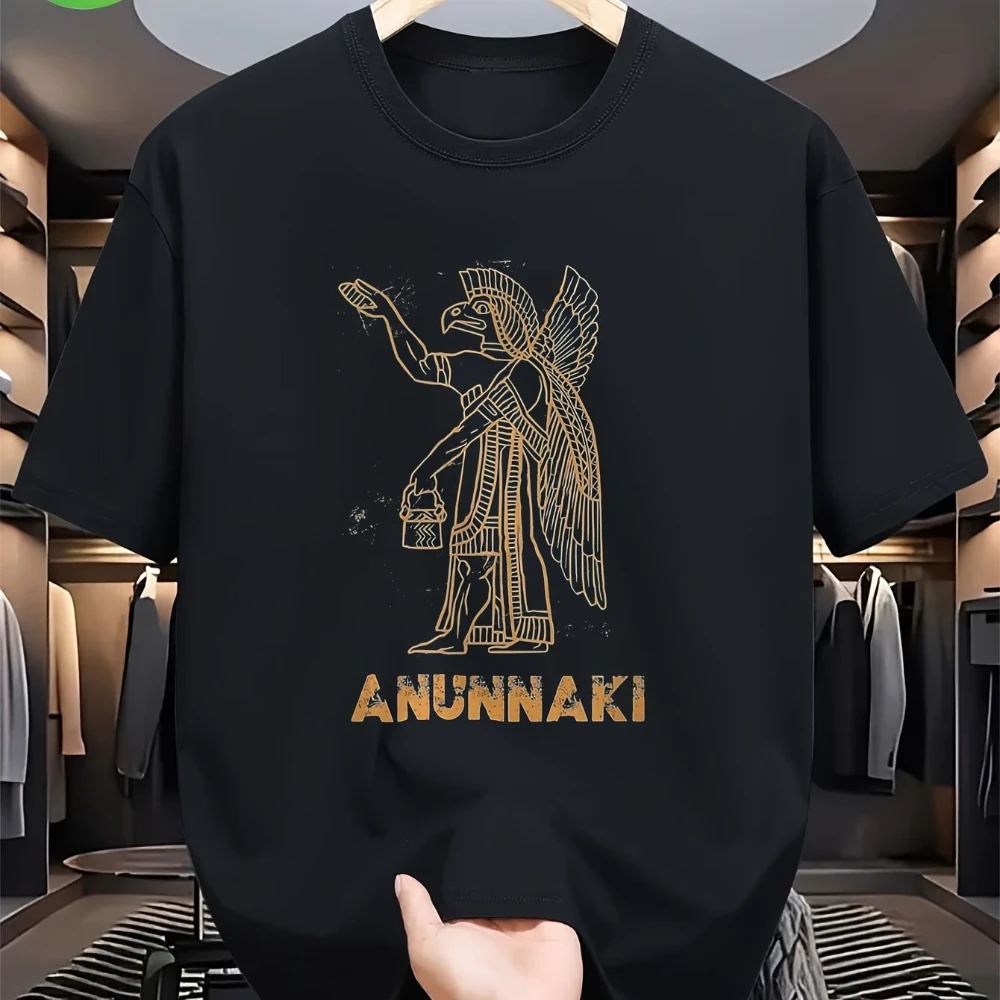 T-Shirt for Theorists of Sumerian Aliens and Ancient Astronauts From The Anunnaki Casual Crew Neck Men's T-shirts for Summer