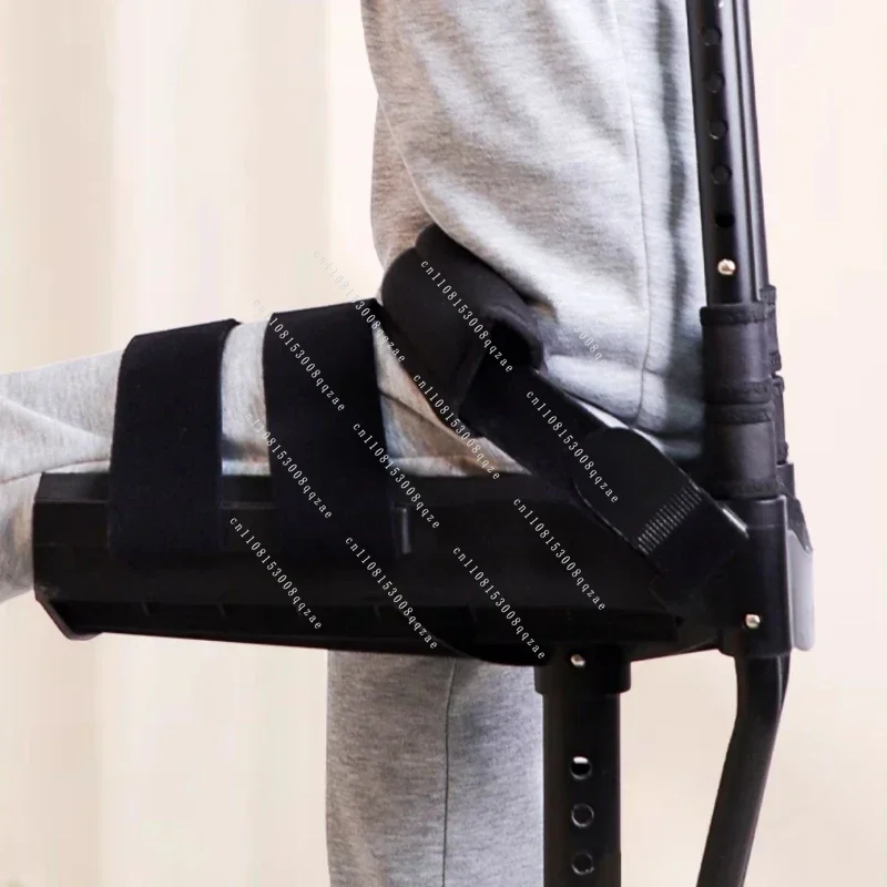 Knee Crutch Walking Aid Adjustable Height Non Slip Support Stick for Ankle Injury Rehabilitation Mobility Support Device