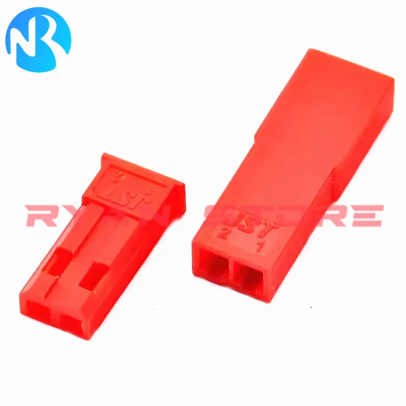 300PCS/Box JST 2 Pin Male Female Cable Connector SYP 2P Red Jack Connectors For LED Lamp Strip RC BEC Battery DIY FPV Drone Kit