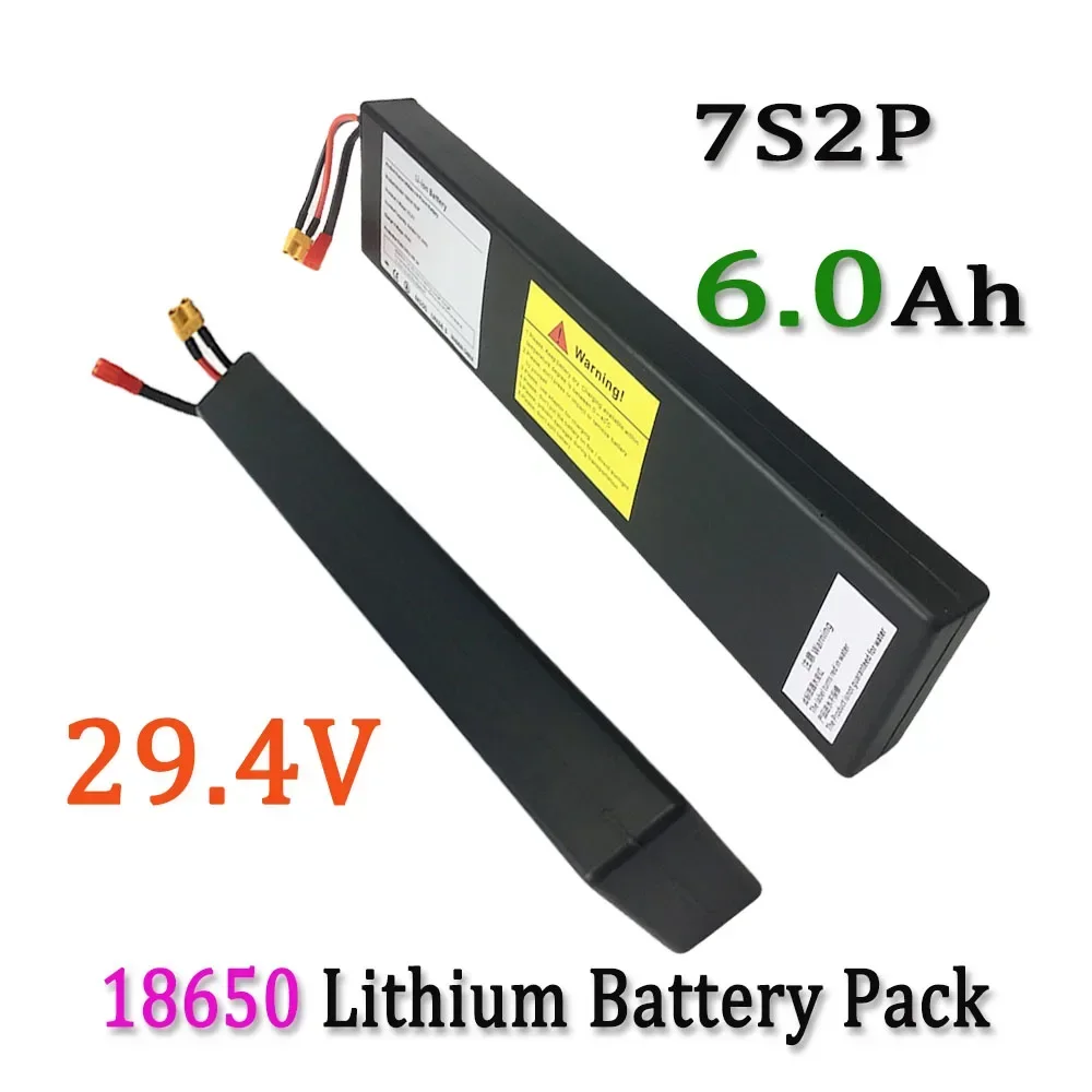 Akumulator litowo-jonowy 29,4 V 6000 mAh 7S2P 18650, odpowiedni do wymiany akumulatora skutera elektrycznego 29,4 V