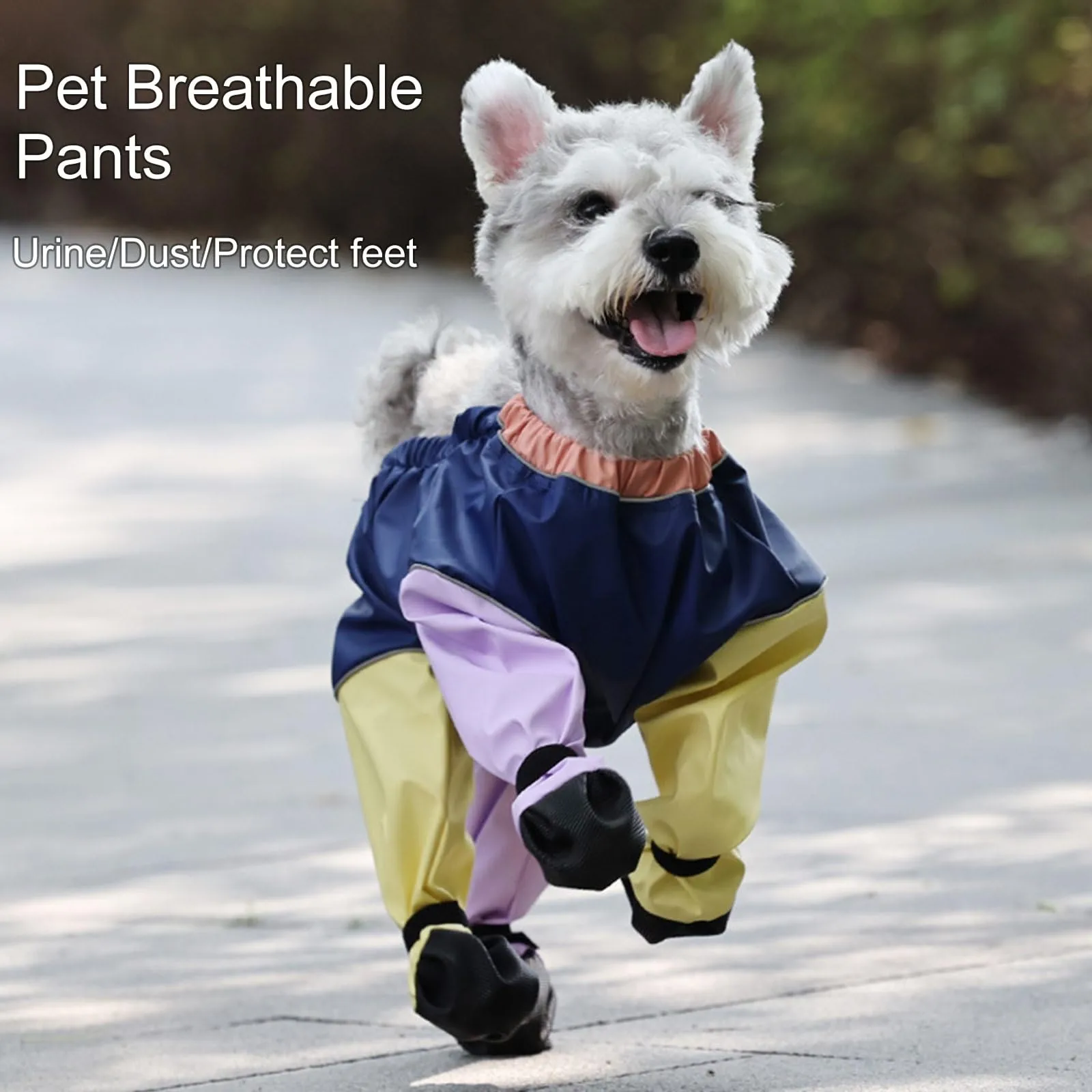 Waterproof Pet Pants with Foot Cover Dog Trousers Safety Dog Leggings Foot Protector for Small Dog Outdoor Activity Dog Suit