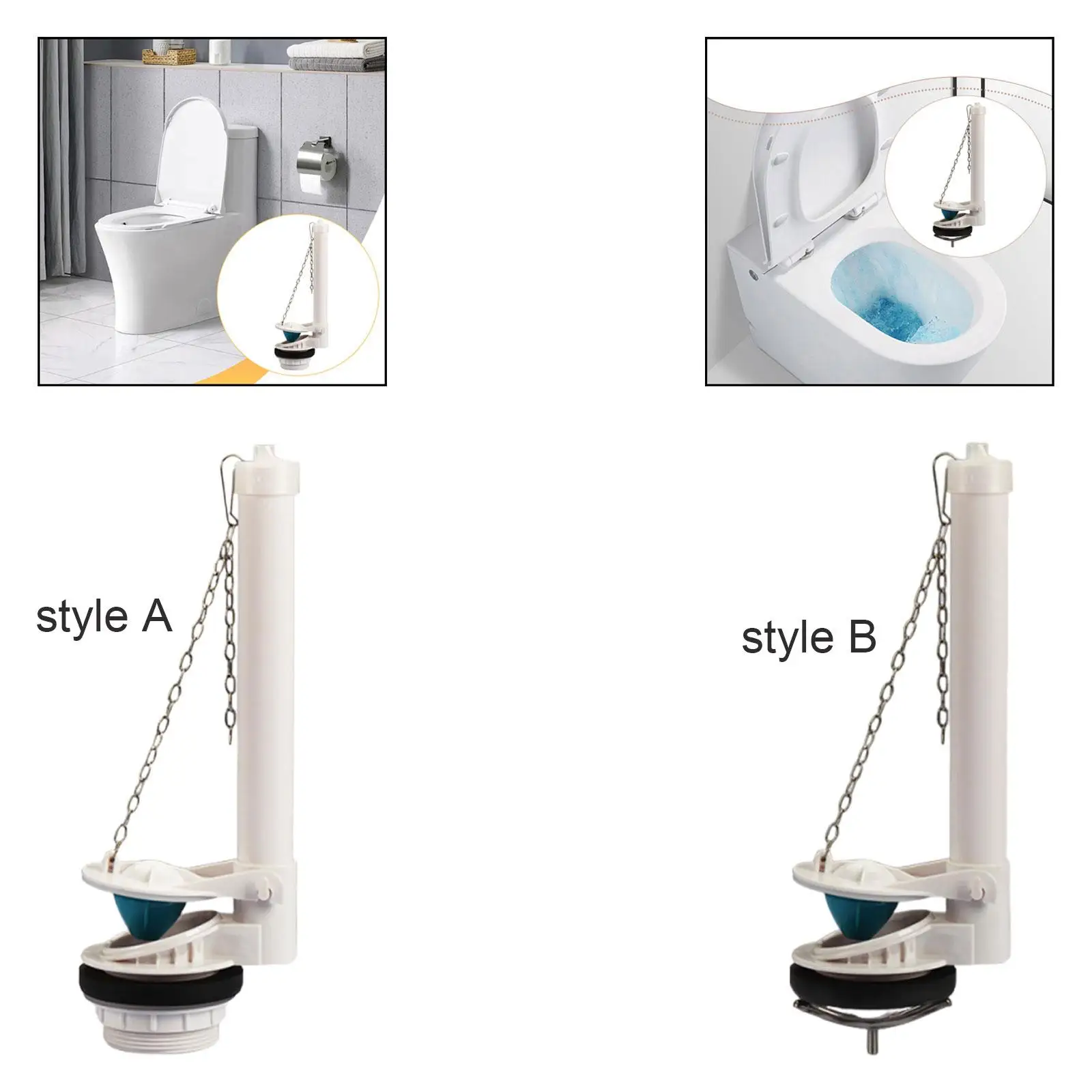 

Toilet Flush Valve Assembly Bathroom Tank Repair Kit with Silicone Seal for Easy Leakproof Installation