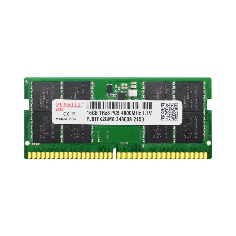 Puskill Sodimm Memoria  ddr5 16gb 4800Mhz  34800S Laptop RAM Computer Memory