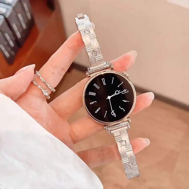 

Handcrafted wire drawn diamond studded bracelet for HW Watch Fit3/Fit4 and HW Band 8/9/10NFC